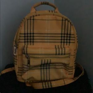 Cute orange corduroy mini backpack